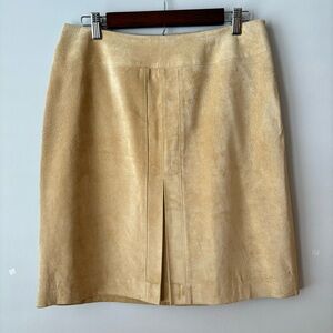 Suede Skirt Madison Studio 10 Tan Brown‎ 90's Mini Pencil Boho Academia Western